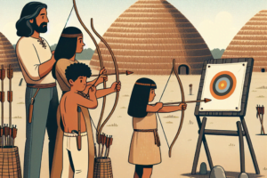 Initiation a larcherie prehistorique une aventure familiale au Musee