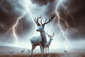 La foudre frappe deux fois sur des cerfs blancs de