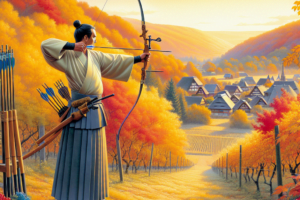 La splendeur automnale du kyudo a Trepail entre tradition