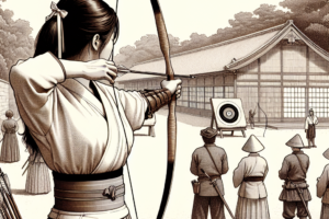 Preparation dun stage regional de kyudo a La Bernerie en Retz