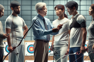 Un entraineur coreen renomme collabore avec les archers et entraineurs