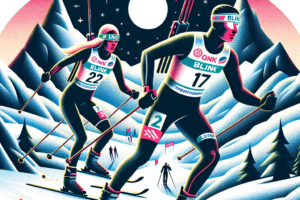 Biathlon Blink Festival Oscar Lombardot etincelant Justine Braisaz Bouchet