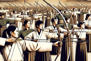 Stage national de Kyudo a Basse Goulaine 51 participants celebrent