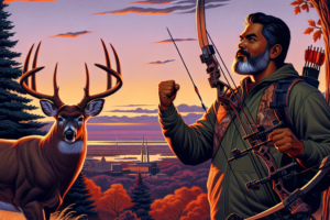 Chasseur a larc autodidacte realise son reve avec un cerf