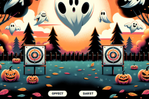 html Halloween lancer de fantomes et tir a larc