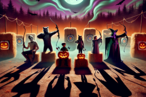 html Special Halloween tir a larc en famille pour